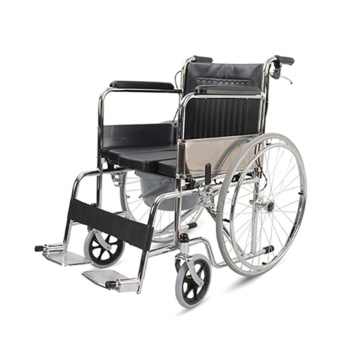 manual wheelchair with bedpan and backrest for sale